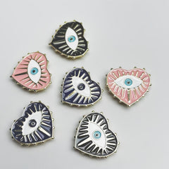 2pcs Love Eyes Shirt Button Cover - No Sewing - Multicolor
