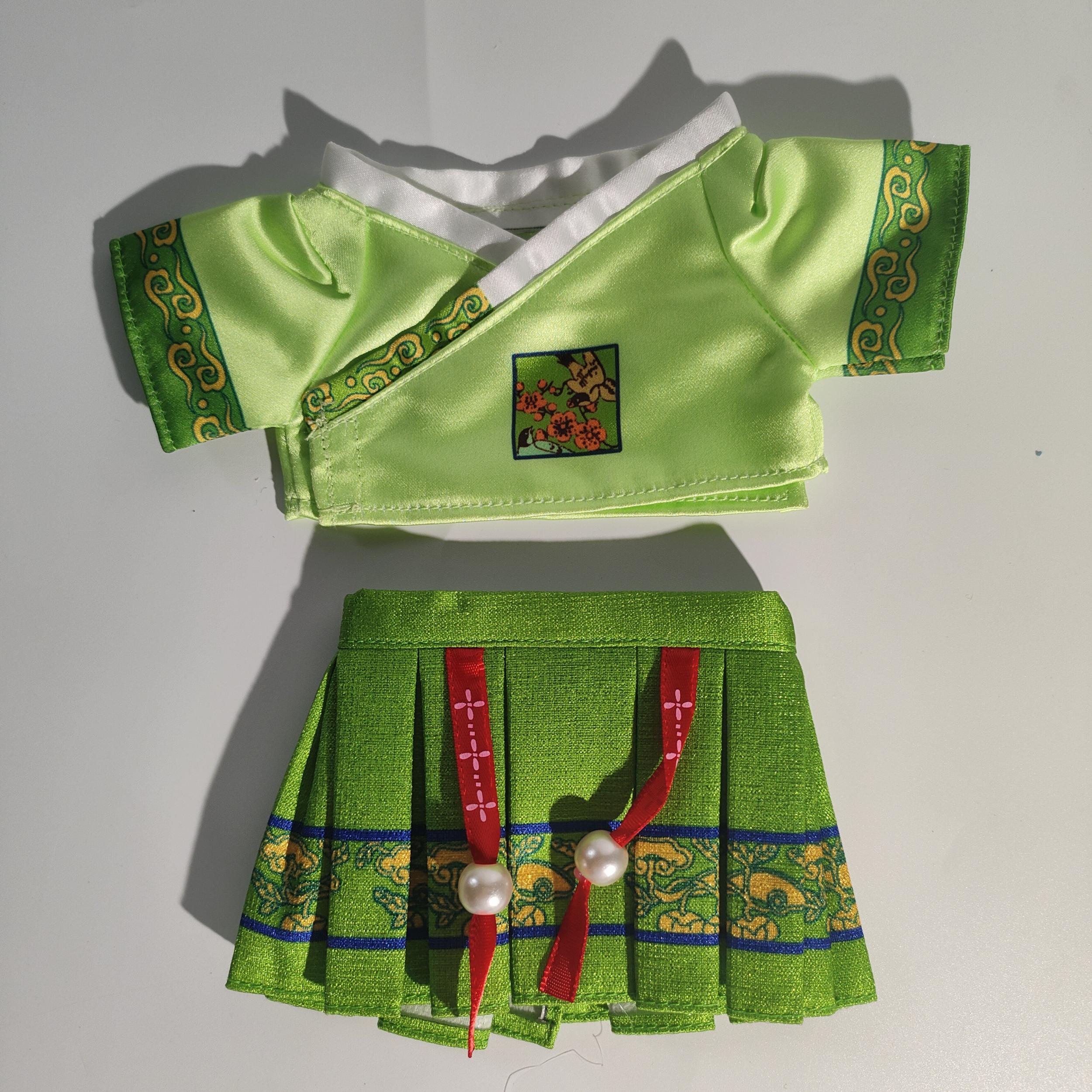 Cotton Doll Antique Clothing Lady Suit - Charm Details