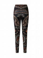 Paisley Print Yoga Workout Pants High Stretch Running Sports Fitness Leggings