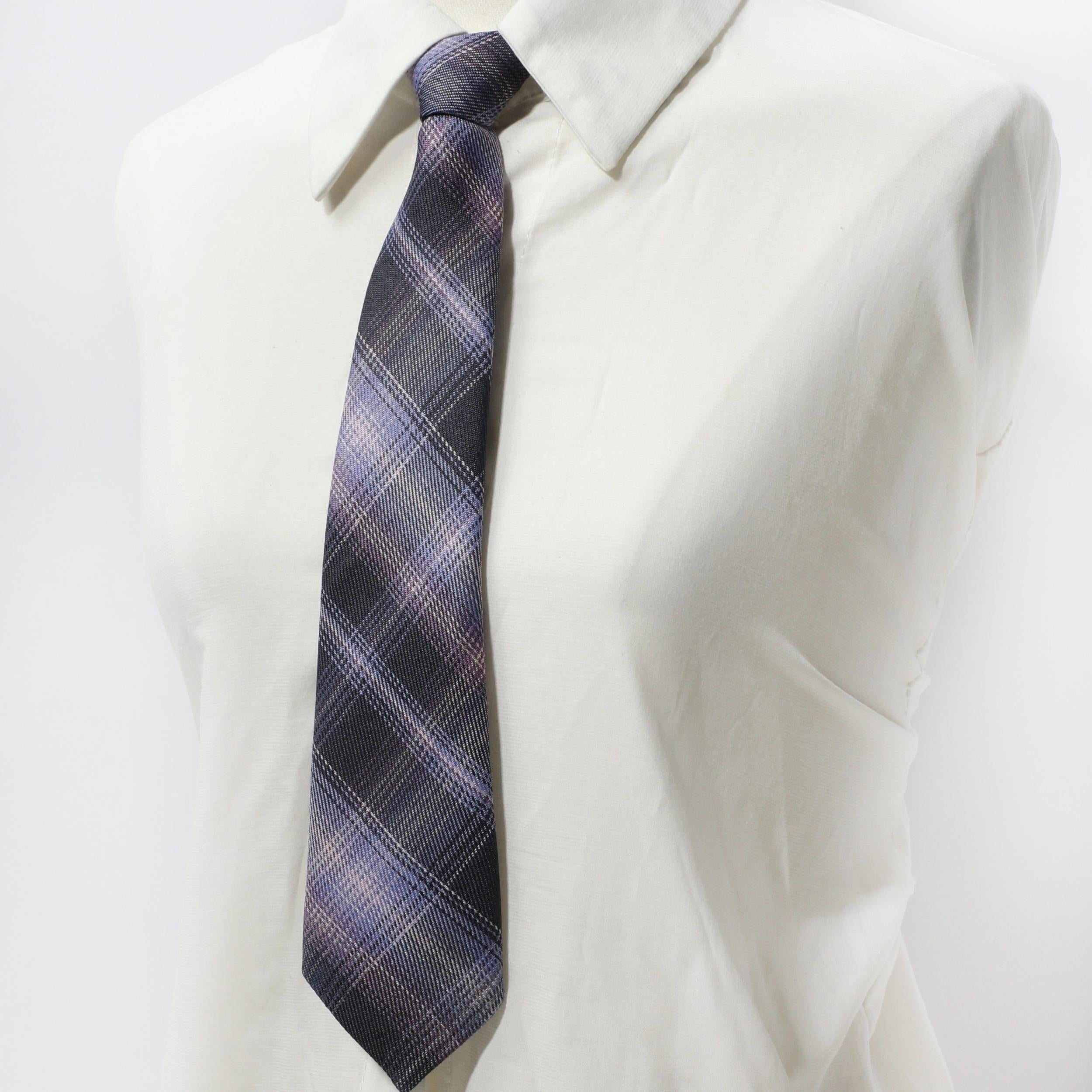 2pcs Purple Plaid Bow Tie Women Casual Neck Tie for Party Prom College Style