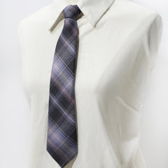 2pcs Purple Plaid Bow Tie Women Casual Neck Tie for Party Prom College Style