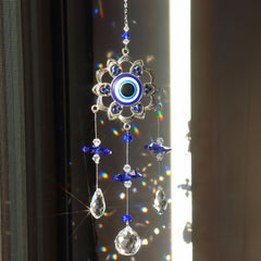 Crystal Evil Eye Suncatcher for Home Protection