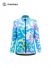 Spotted Cycling Winter Jacket Full Zip Fleece Women's Activewear
