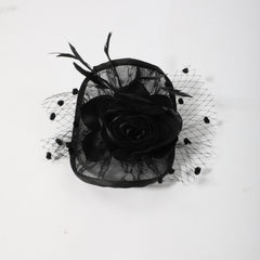 Feather Veil Vintage Fascinator Hats For Women Tea Cocktail Party Wedding