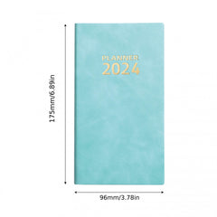 A6 English Calendar Book Leather Monthly Index Notebook Daily Plan