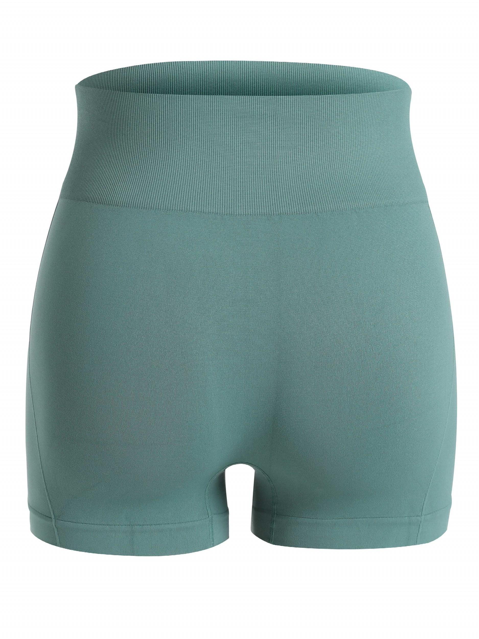 Solid High Rise High Stretch Yoga Shorts