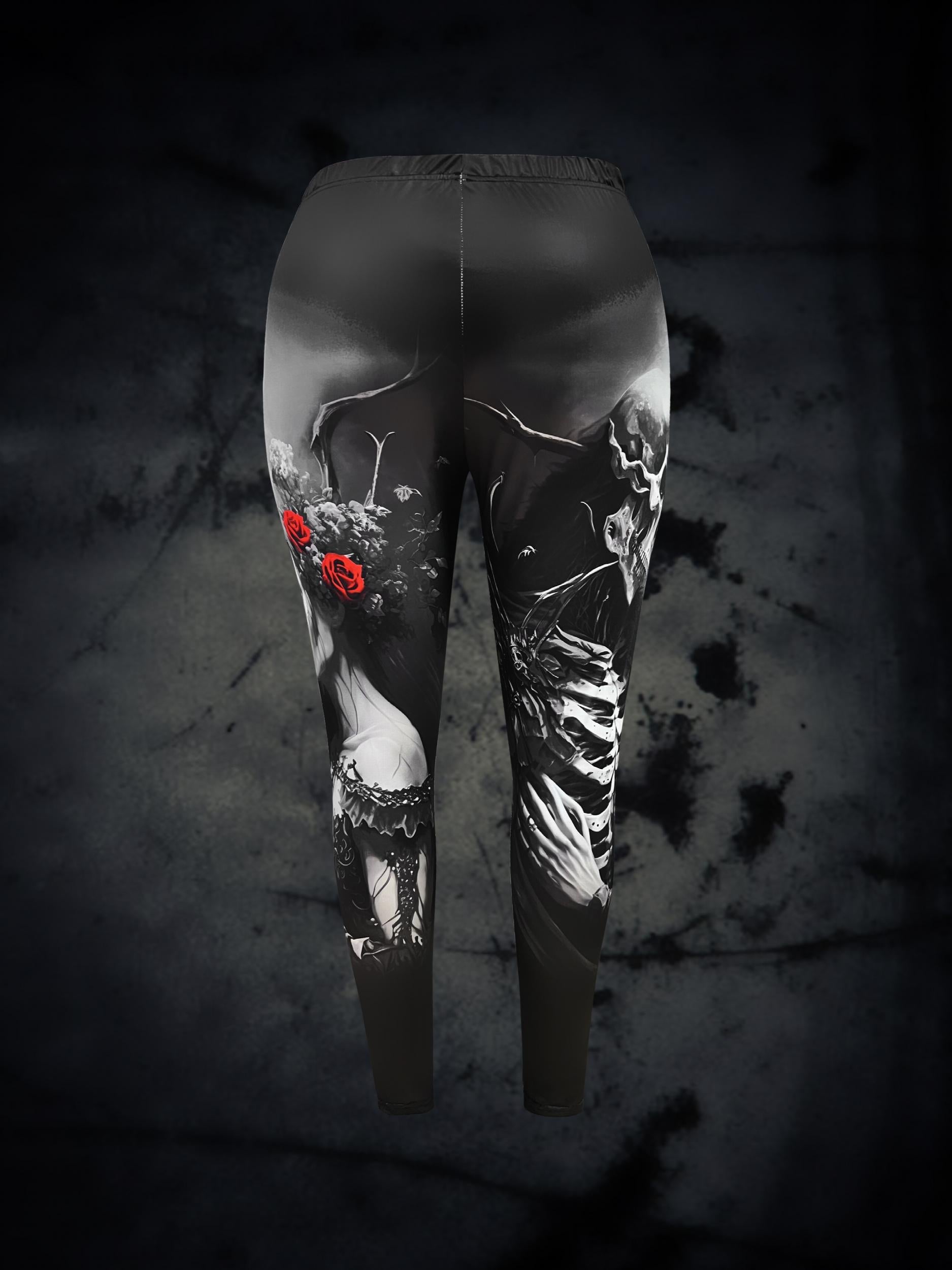 Spider Web Print High Rise Stretch Leggings