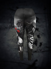 Spider Web Print High Rise Stretch Leggings