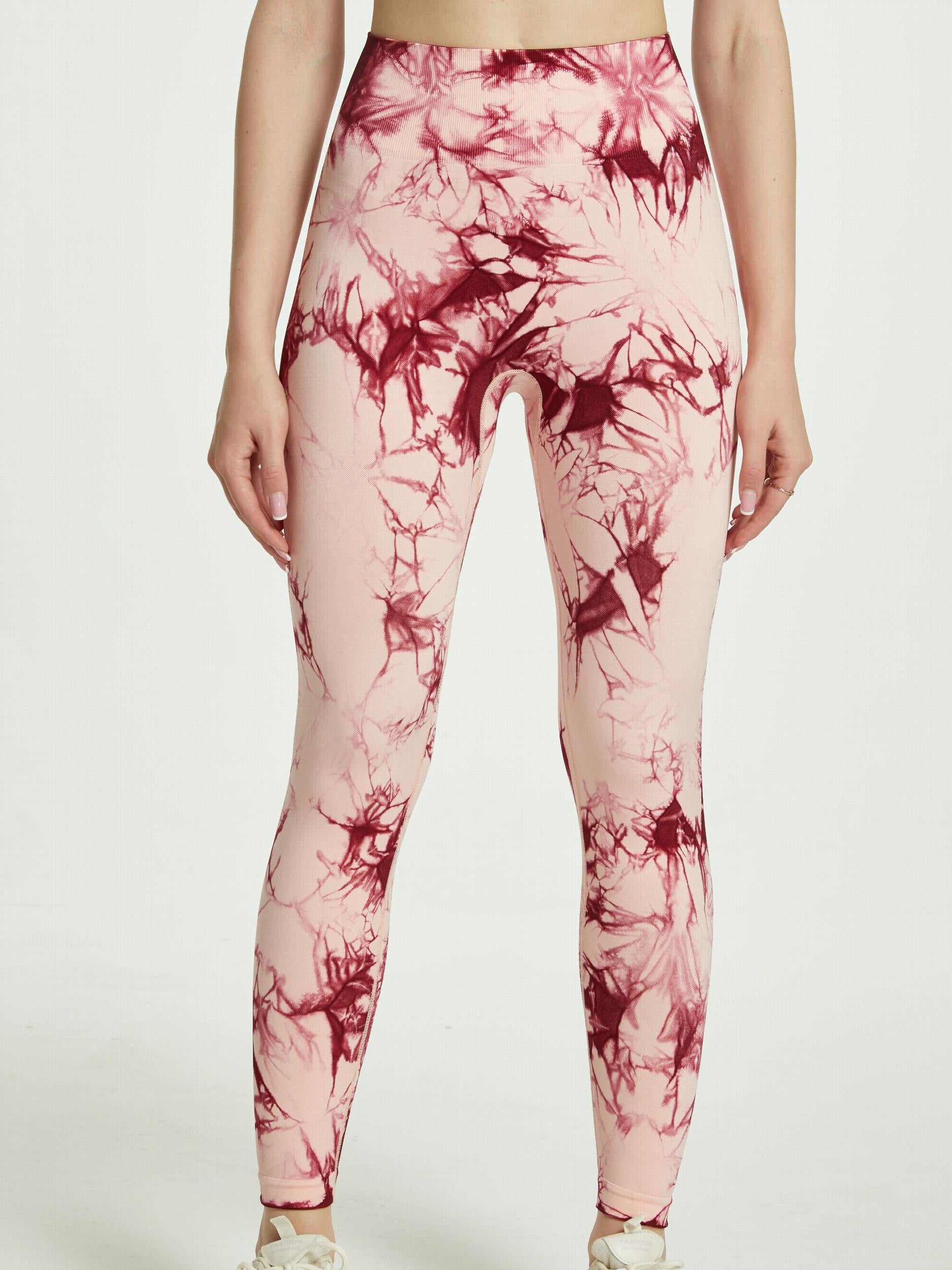 Tie Dye Fitness High Strech Sports Leggings High Waist Yoga Running Tight Pants