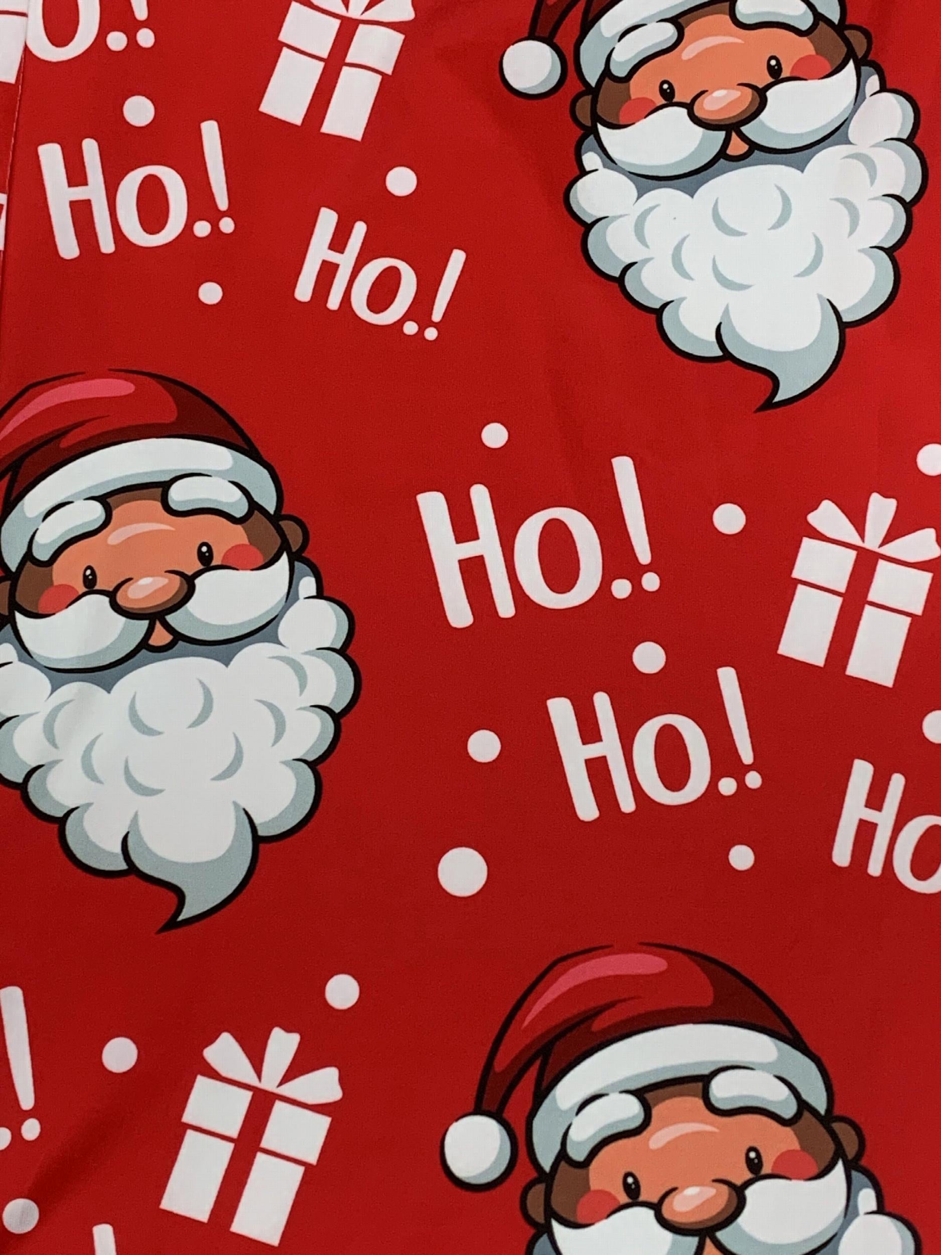Christmas Jumpsuit Women's Plus Santa Claus Print V Neck Cami Jumpsuit