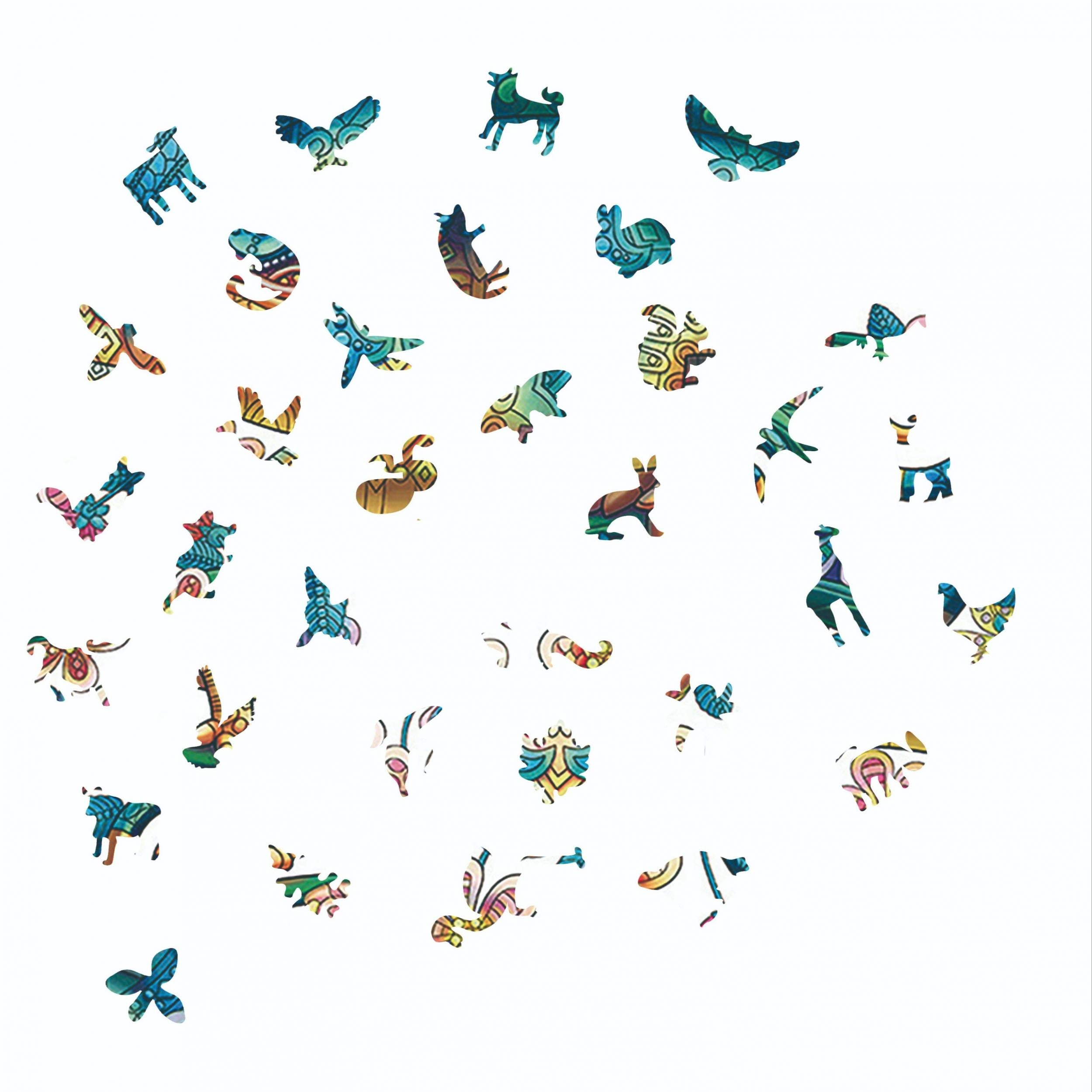 3D Chameleon Wooden Puzzle Model Assembly 4mm Thickness