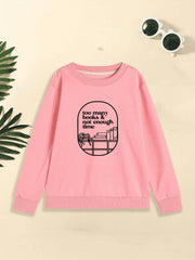 Girls' Graphic Long Sleeve Sweatshirt Kids Pullover Spring Fall