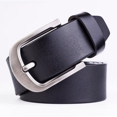 Men's Cowhide Leather Belt Retro Middle-aged & Young Pin Buckle Belt
