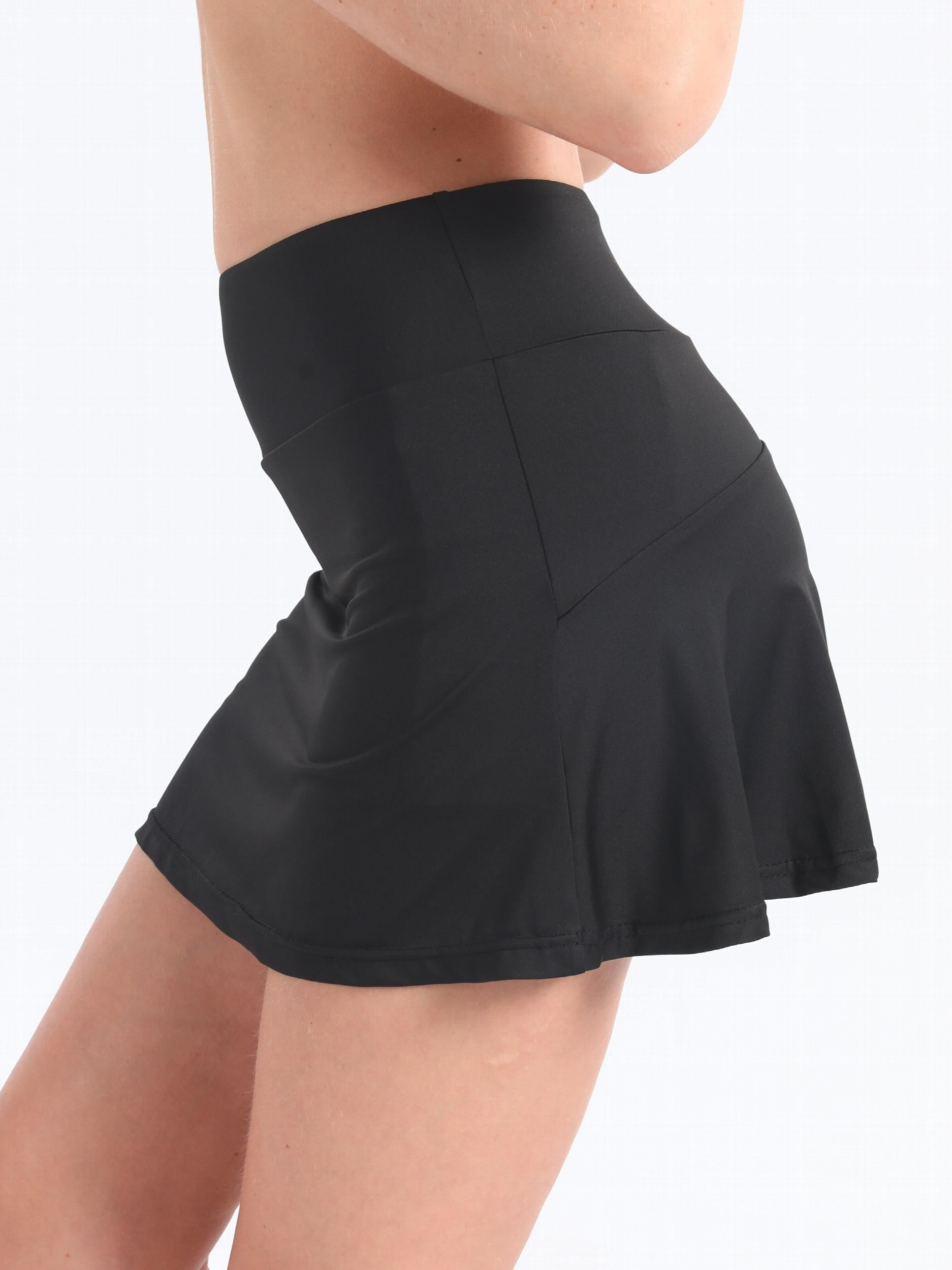 Women's Wide Waistband Sports Skorts - Elastic Tennis Skirts