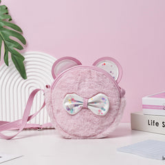 Cartoon Cat Plush Crossbody Bag for Girls