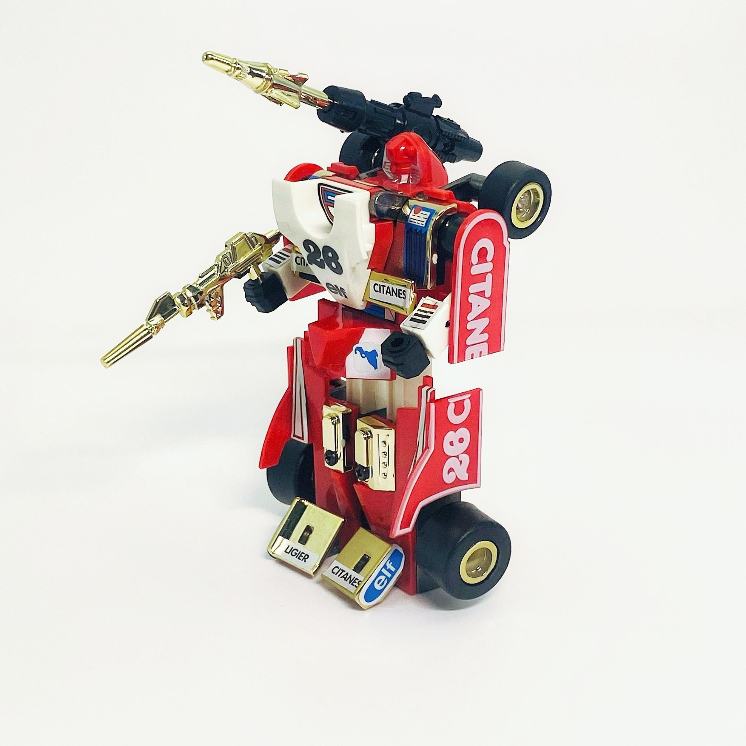 80s Race Car to Robot Toy Set for Kids