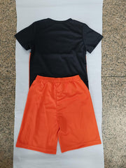 Boy's Confidence Print T-shirt & Shorts Set for Summer