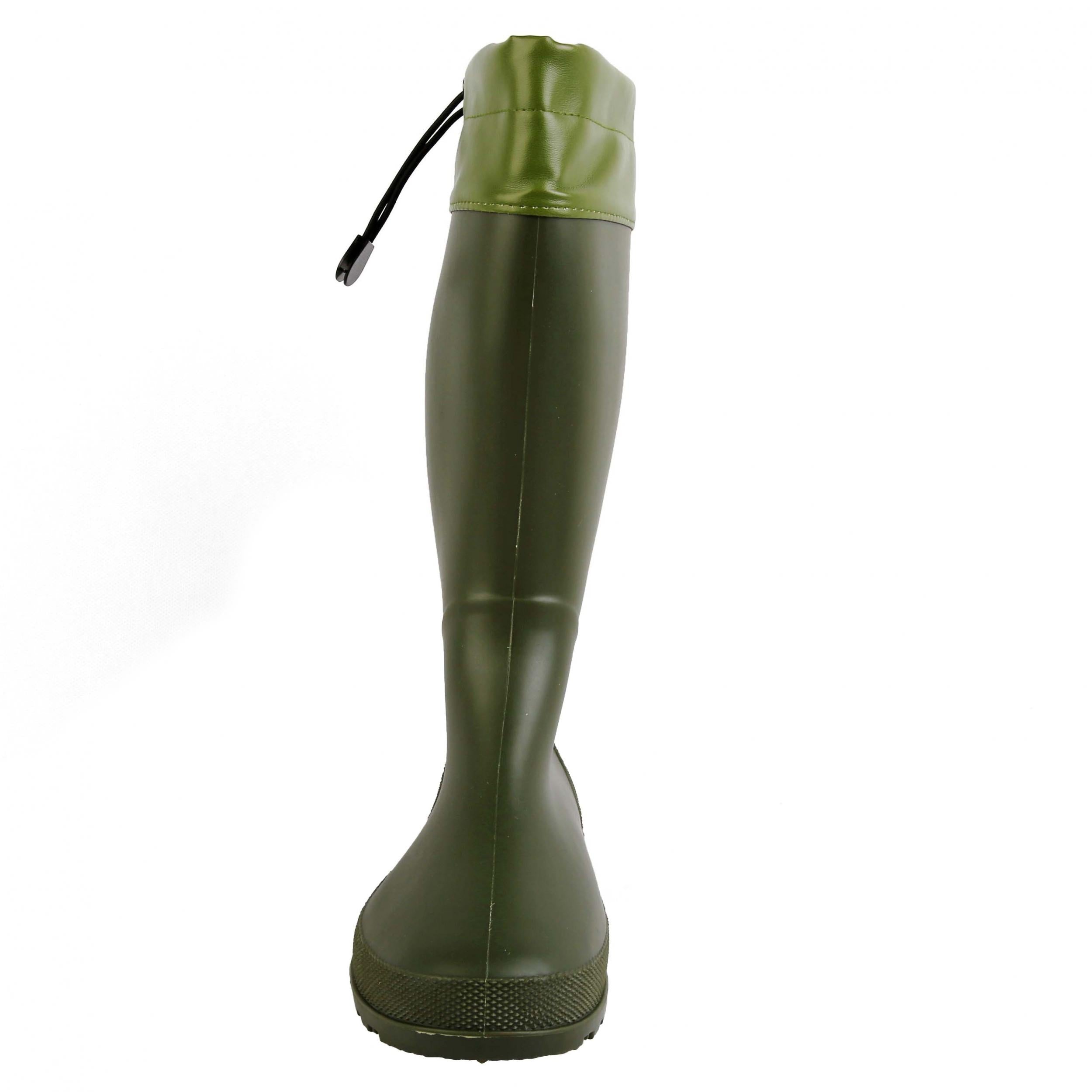 Waterproof PVC Flat Rain Boots Lightweight Comfortable Drawstring Shoes