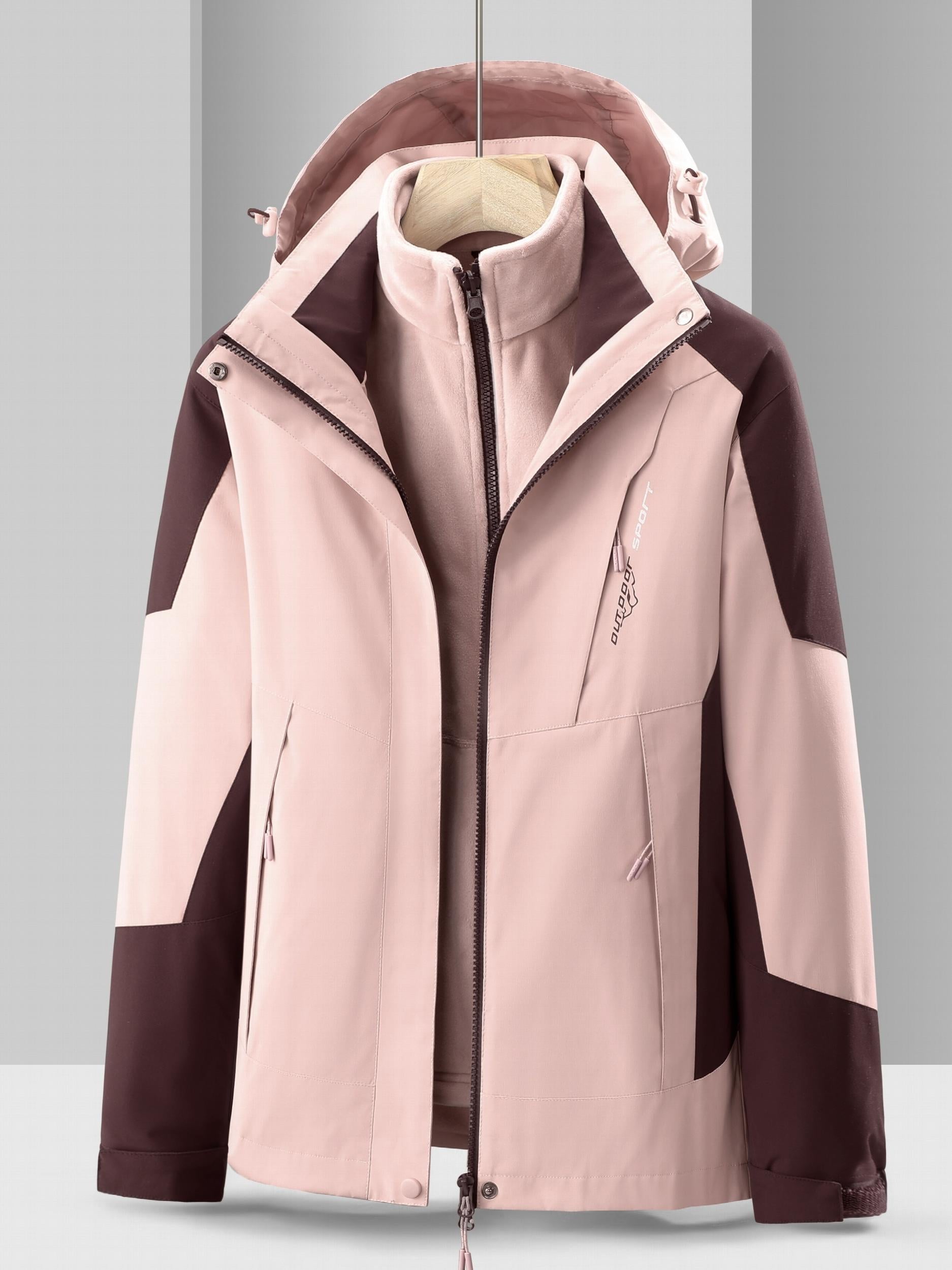 3 in 1 Block Punch Jacket Casual Waterproof Windproof Jacket