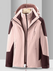 3 in 1 Block Punch Jacket Casual Waterproof Windproof Jacket