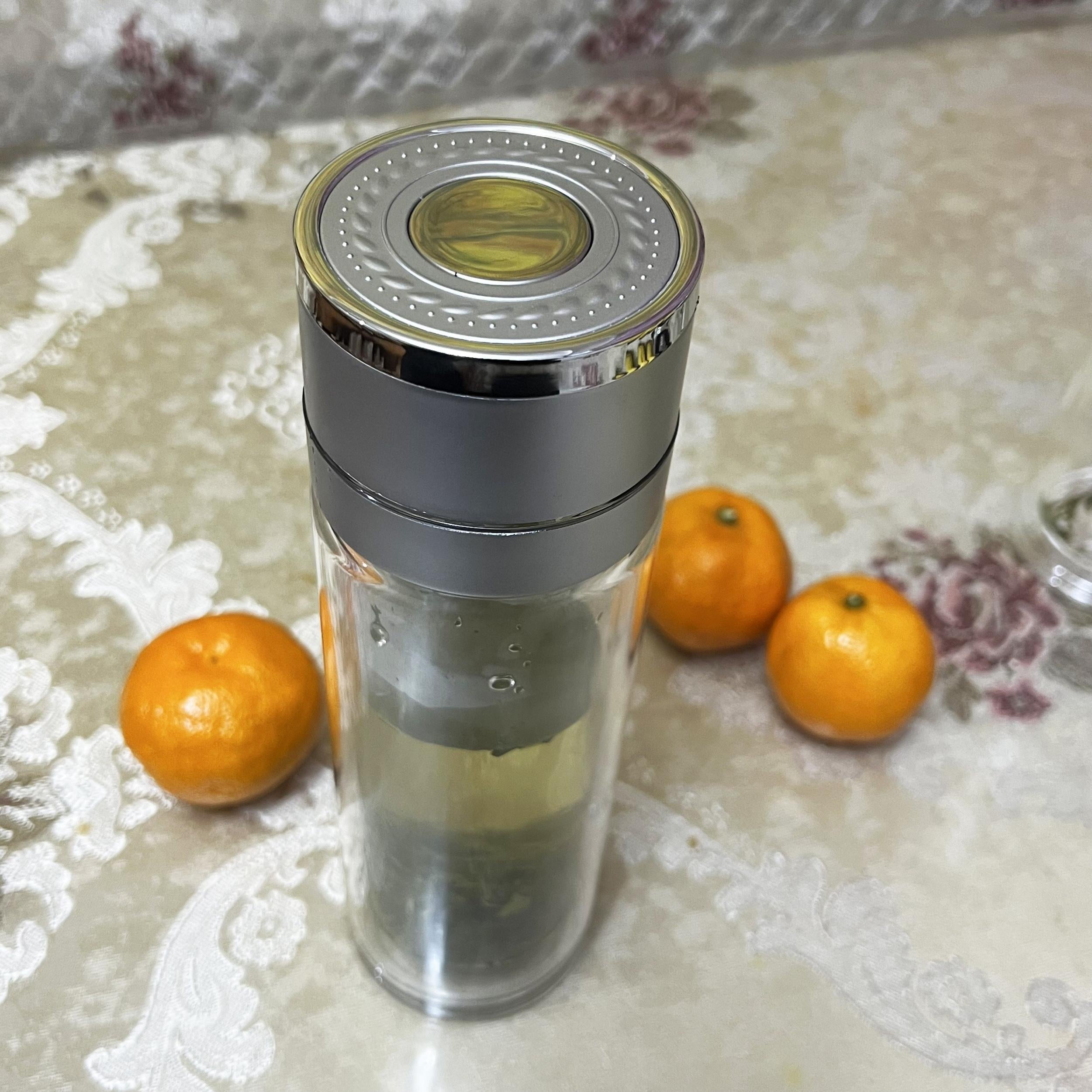 Double Layer Glass Water Bottle 500ml Clear Water Cup Outdoor Sports Fitness
