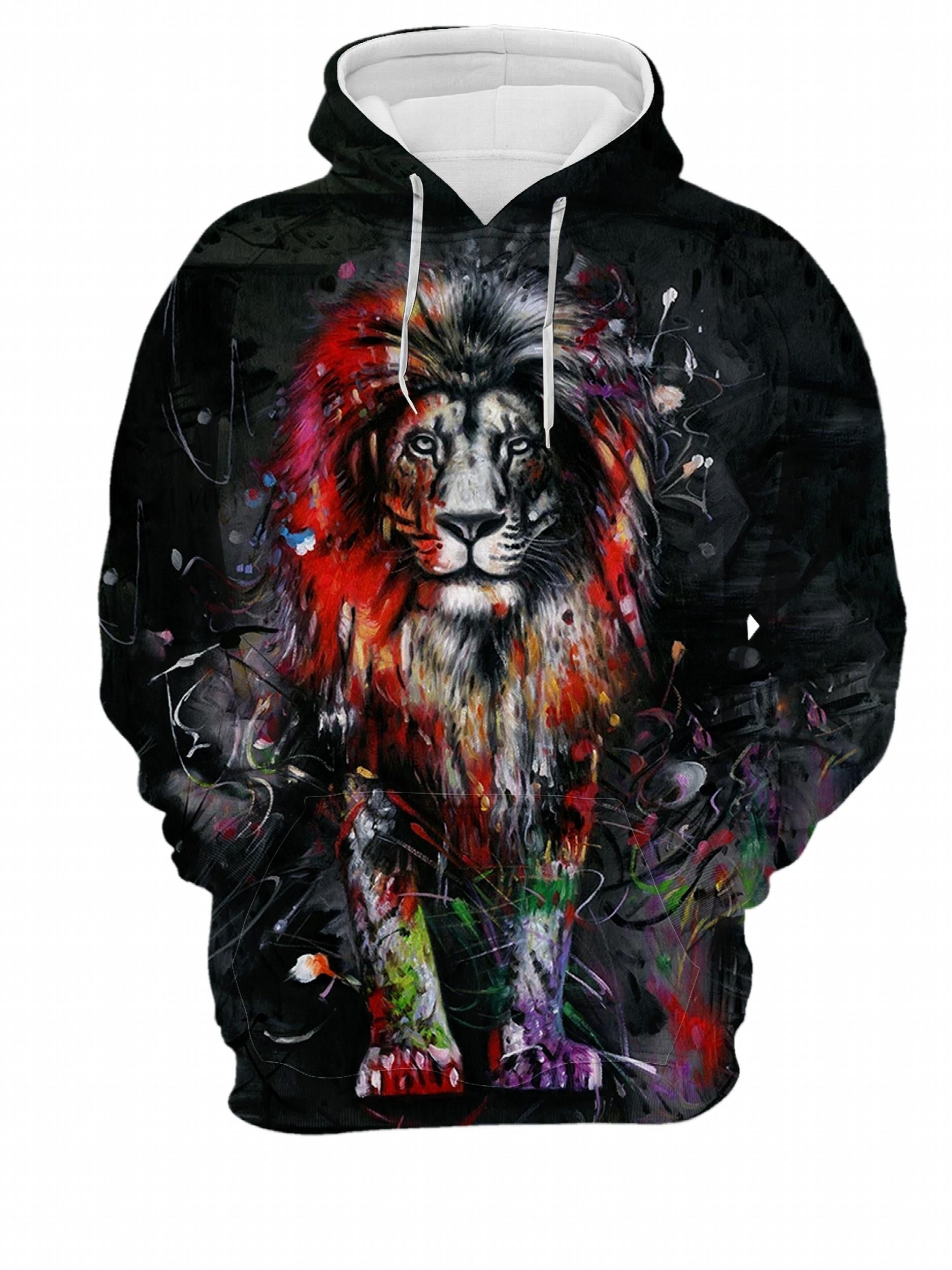 Eagle Print Hoodie Men's Graphic Sweatshirt