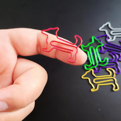 30pcs Mixed Paper Clips Dog Shaped Paper Clips Animal Bookmarks Fun Office