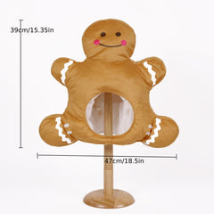 Christmas Gingerbread Man Hat Funny Cartoon Doll for Party Costume Decoration