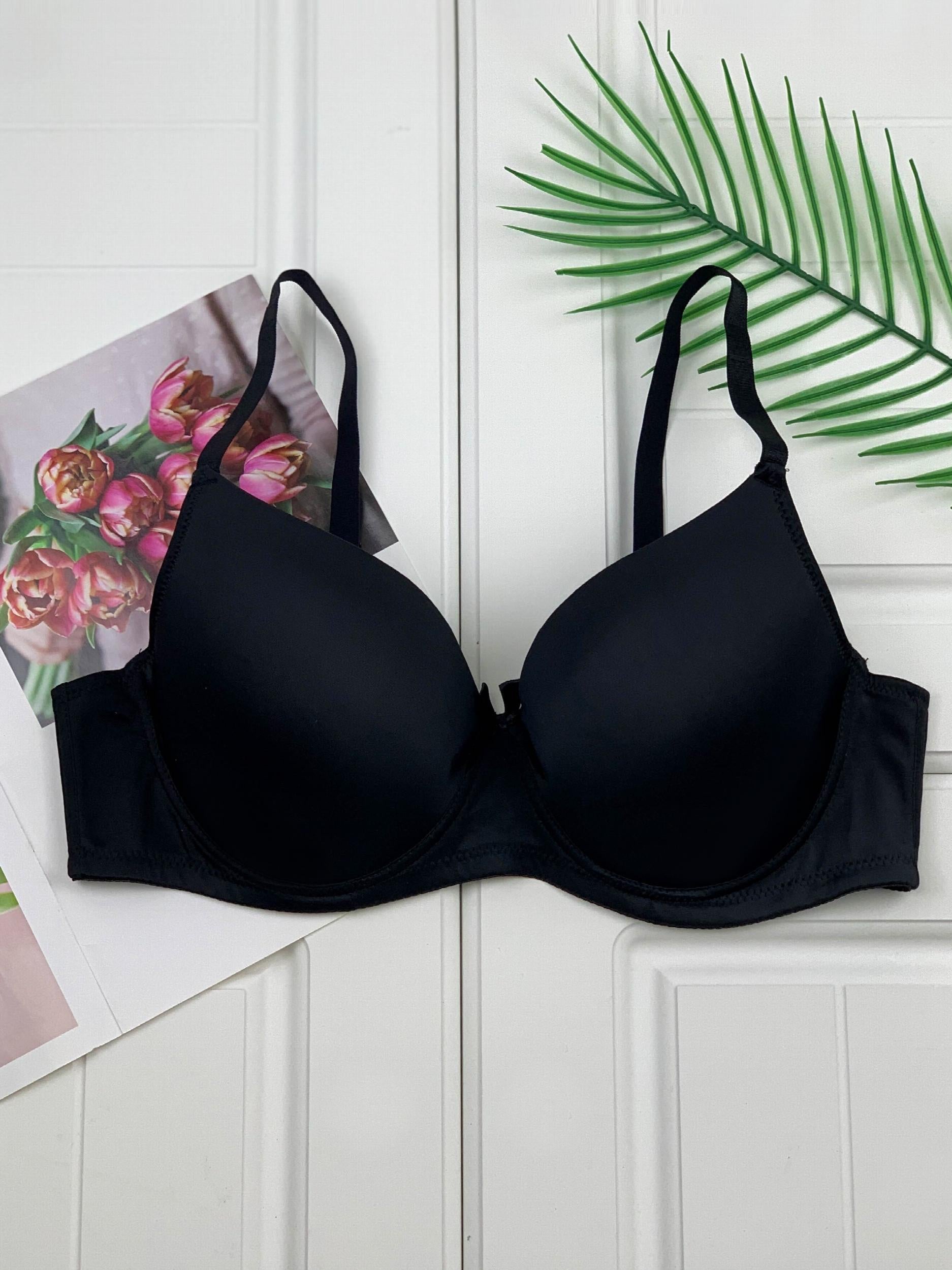 Molded Cup Padded Bow Front Comfort Bra