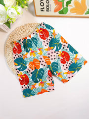 Boys Colorful Leaf Swim Trunks - Summer Holiday Beach Party