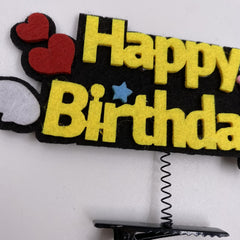 1pc Happy Birthday Spring Hairpin Party Decorative Headdress