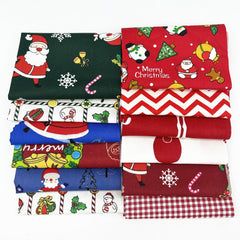 12pcs Cotton Christmas Cloth Set DIY Patchwork Pure Cotton Christmas Deco
