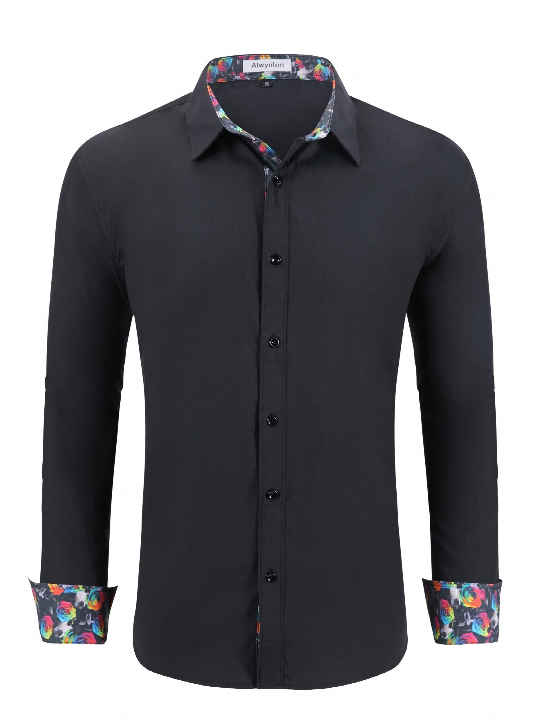 Men's Casual Button Up Long Sleeve Shirt