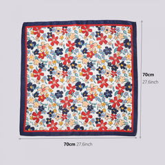 Vintage Flower Print Bandana Square Scarf Neckerchief Classic Head Wrap