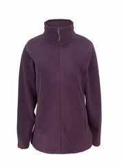 Women's Solid Fleece Sports Jacket Zipper Up Outdoor Workout Top