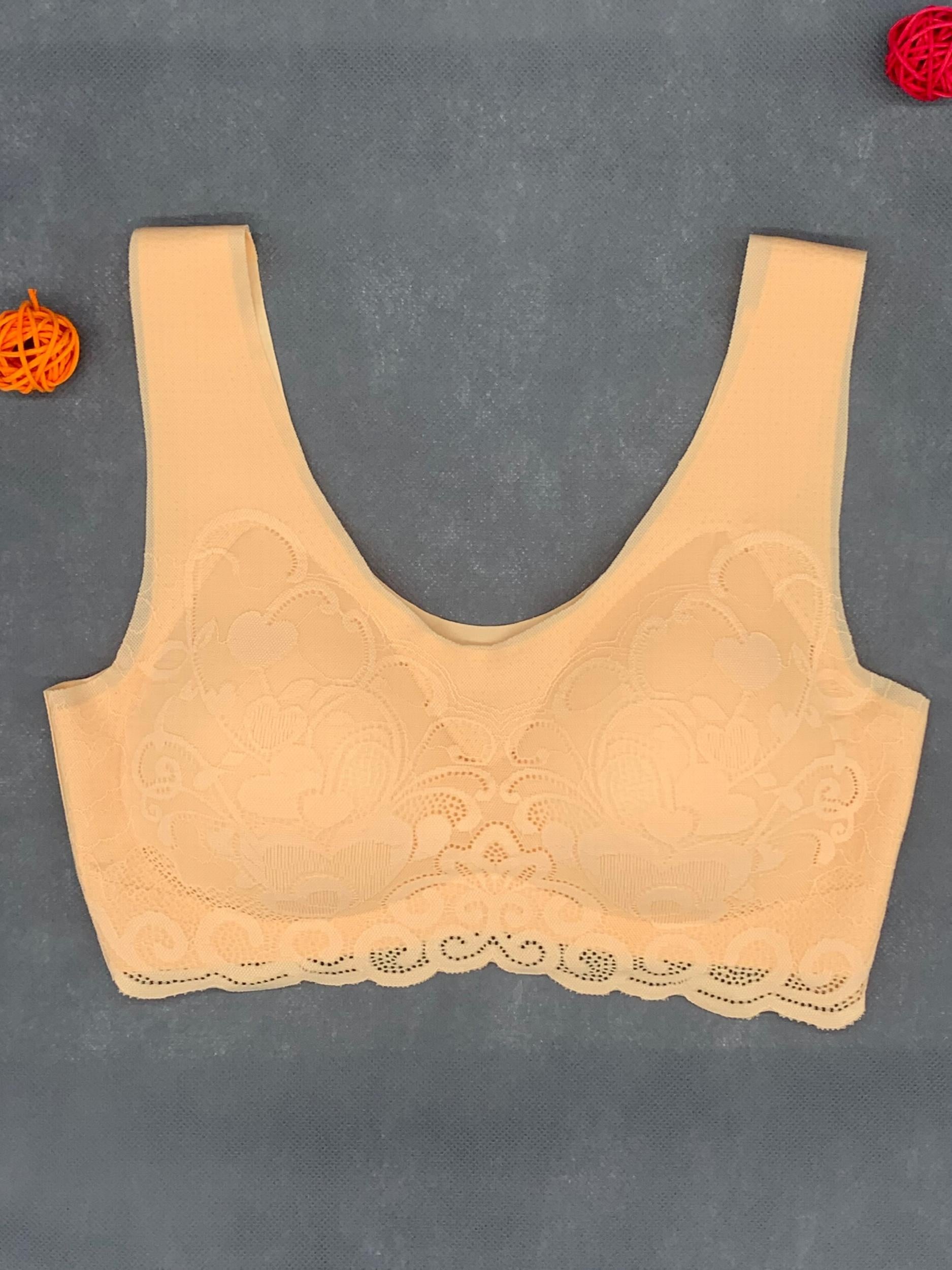 Lace Wireless Bra Scallop Trim