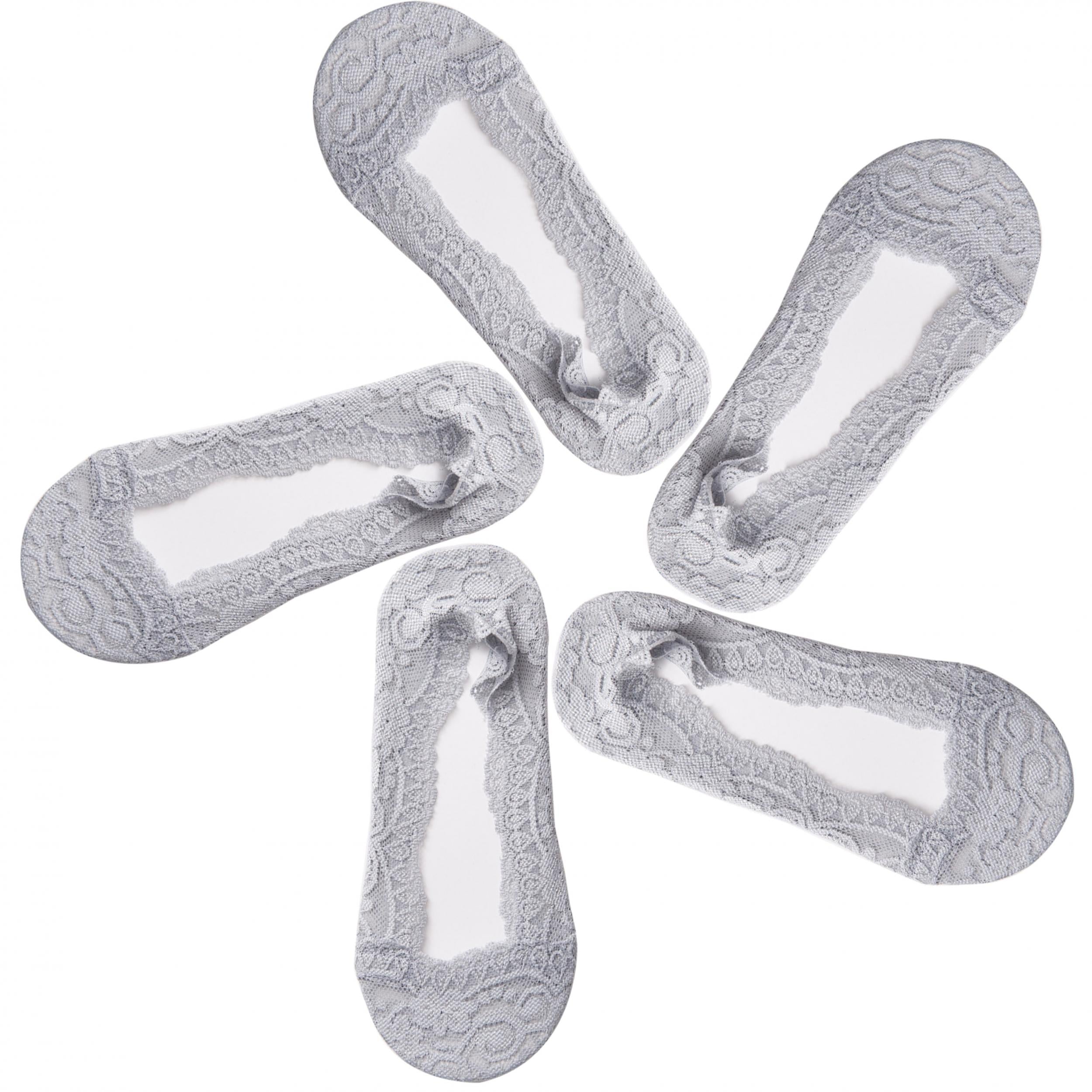 5 Pairs Floral Lace Ankle Socks Women's Stockings & Hosiery
