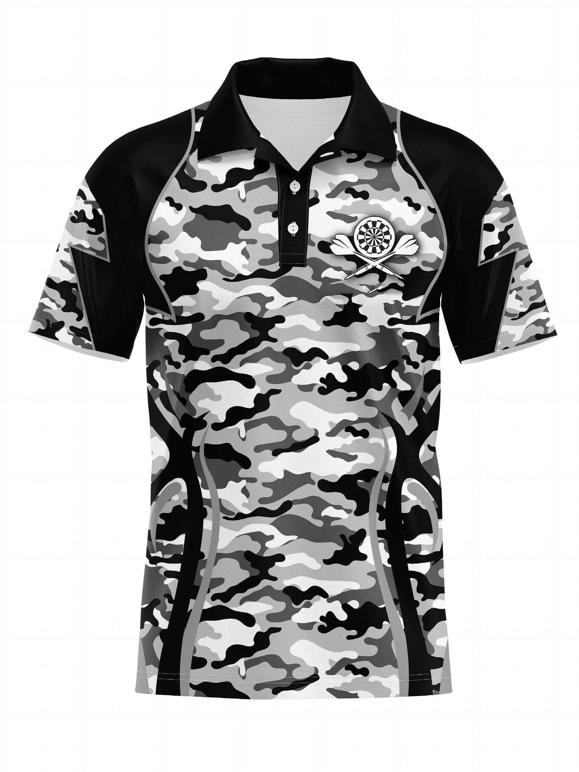 Men's Camo Pattern Short Sleeve Shirt for Outdoors