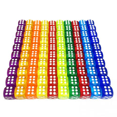 12mm Translucent Game Dices for Table Board Game - Set of 6