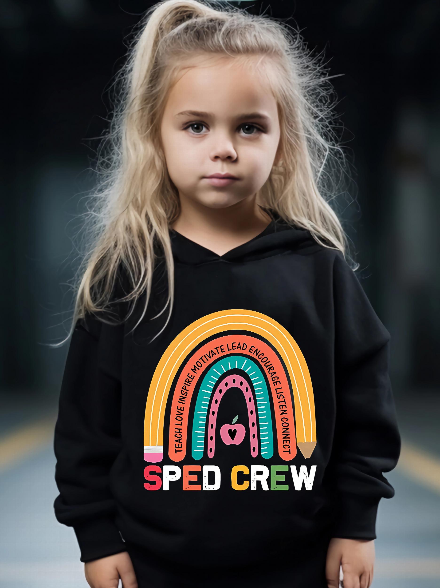 Girls Rainbow Hooded Sweatshirt & Sweatpants Set