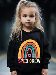 Girls Rainbow Hooded Sweatshirt & Sweatpants Set