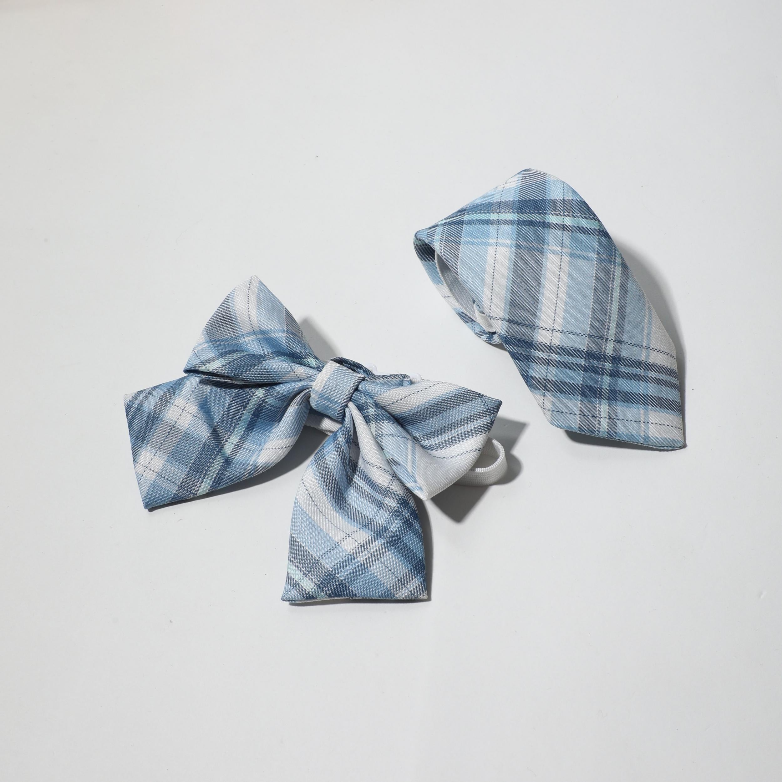 2pcs Plaid Bowtie Women Casual Bow Tie for Party Prom College Style