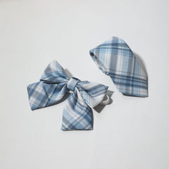 2pcs Plaid Bowtie Women Casual Bow Tie for Party Prom College Style