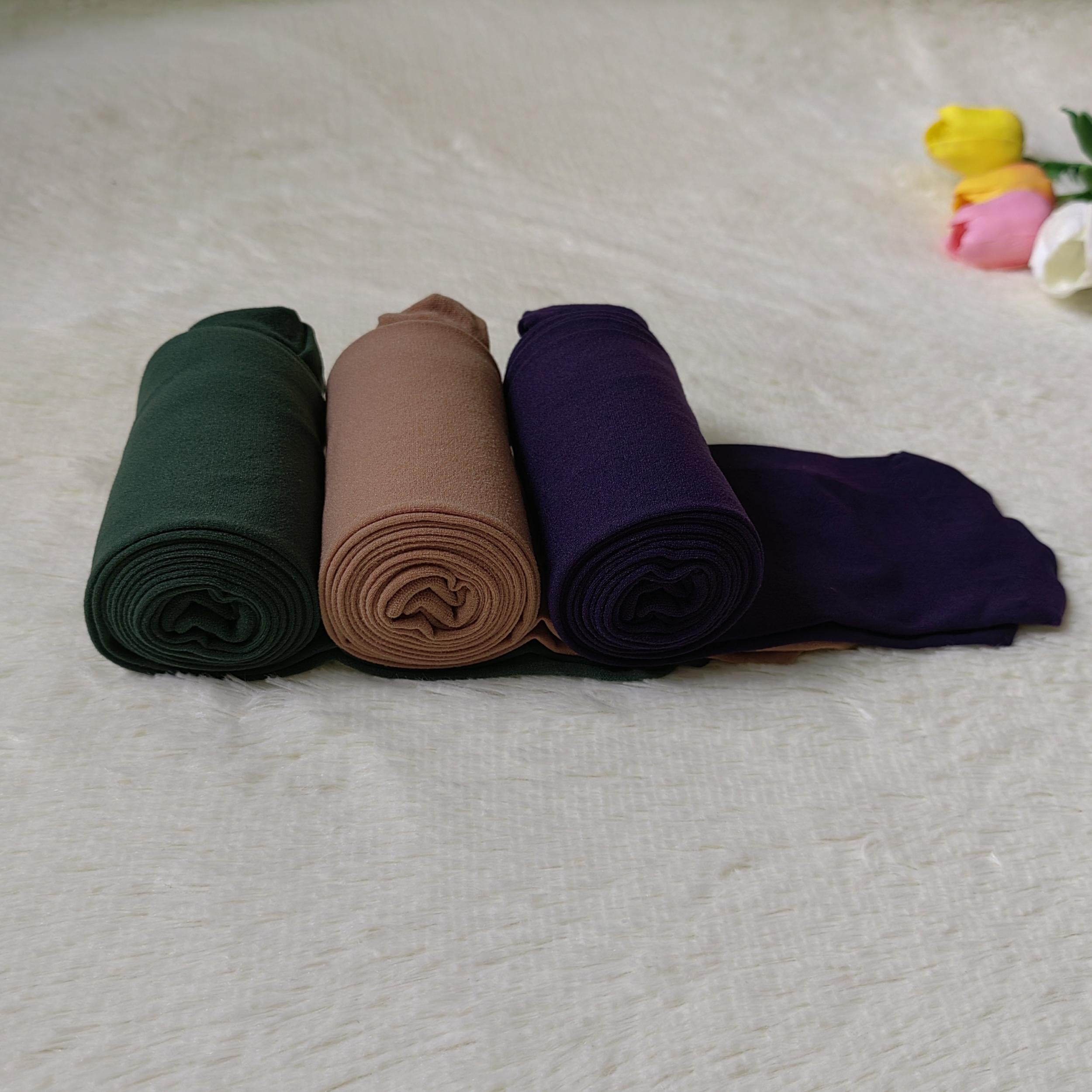3 Pack Opaque Elastic Tights Slim Footed Pantyhose Women's Stockings