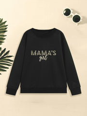 Girls' Long Sleeve Sweatshirt Spring Fall Mama's Girl Graphic Pullover