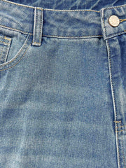 Women's High Waist Wide Leg Denim Pants