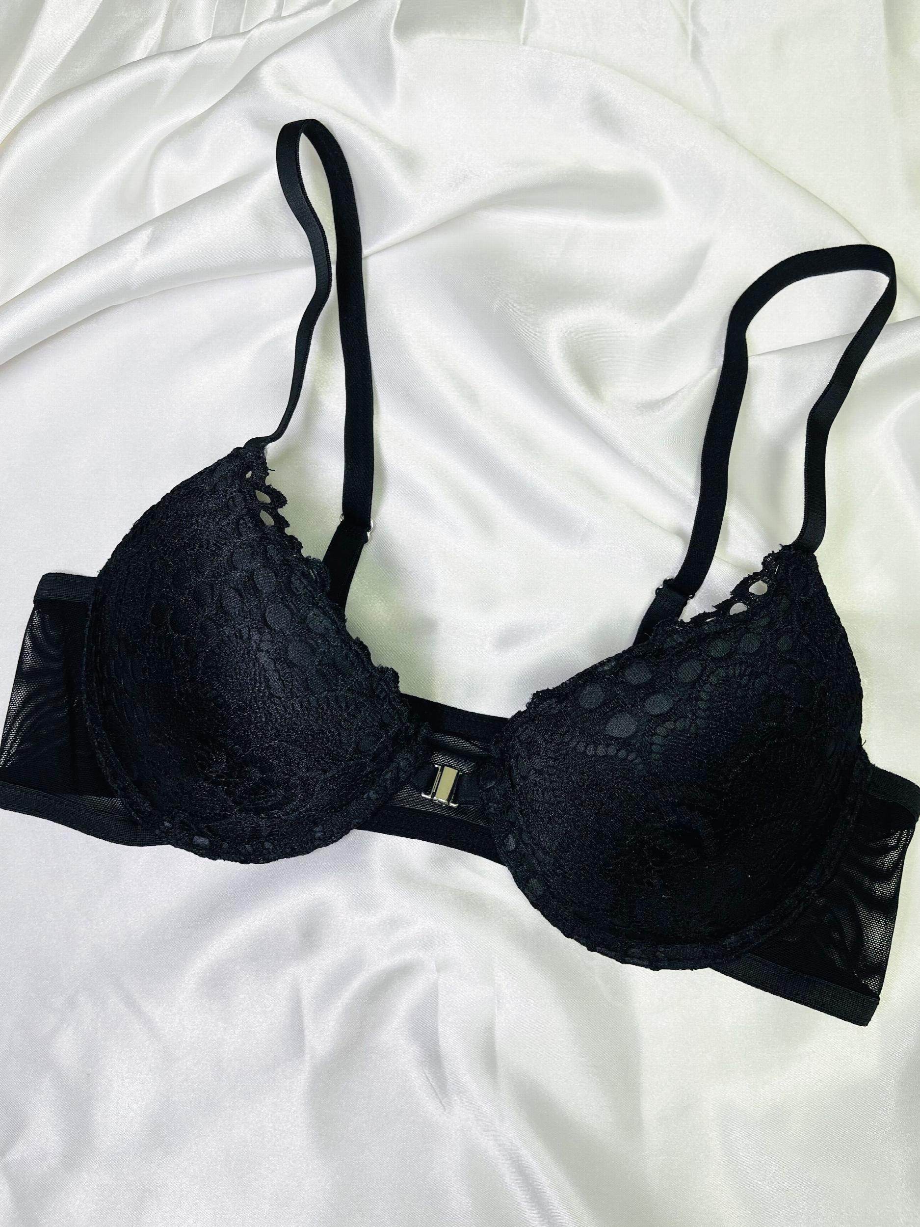 3pcs Lace Push Up Bras Front Buckle Bra Women's Lingerie