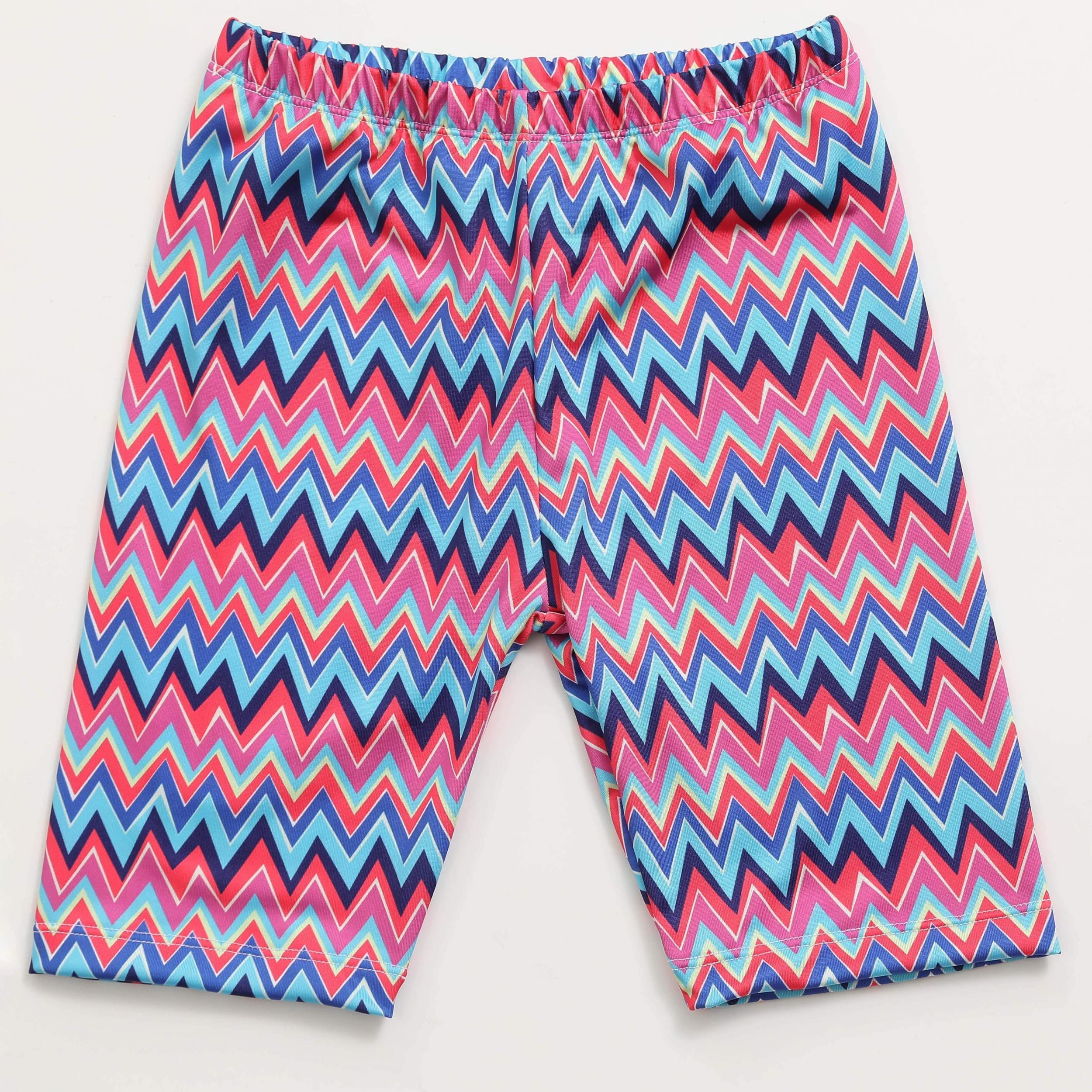 Toddler Girls Geometric Pattern Dance Shorts Breathable Stretchy