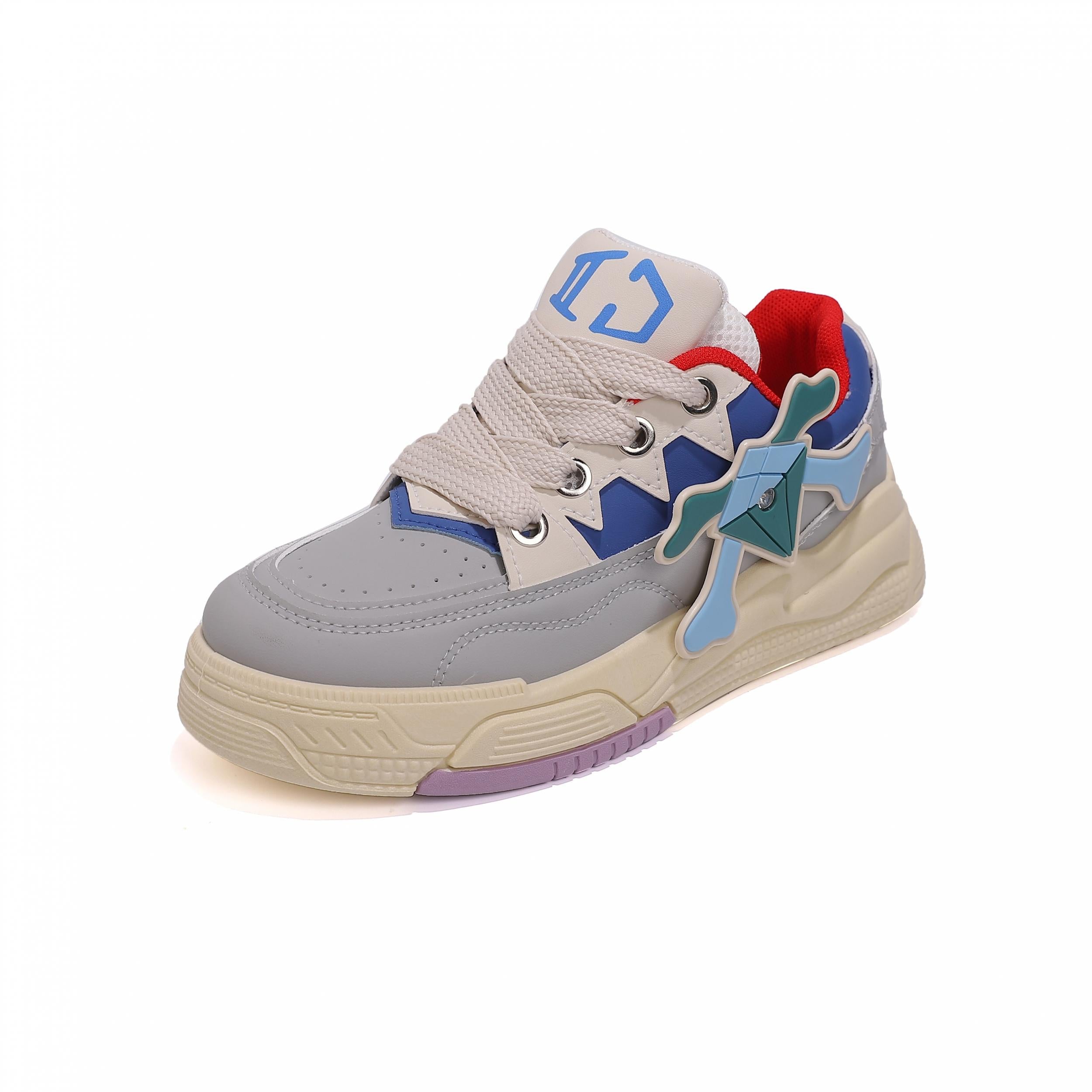 Women's Chunky Sneakers Non-slip Sports Shoes Low Top Thick Bottom