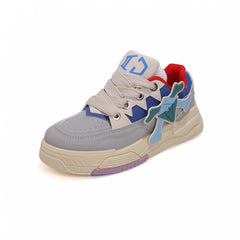 Women's Chunky Sneakers Non-slip Sports Shoes Low Top Thick Bottom